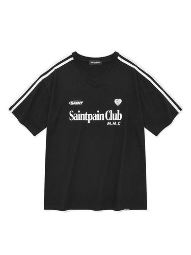 SP Heart Logo Emblem V-Neck Short-Sleeve Tee - SAINTPAIN - Modalova