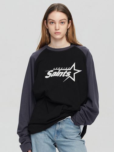 Big Star Logo Raglan Long Sleeve T-Shirt _ - SAINTPAIN - Modalova