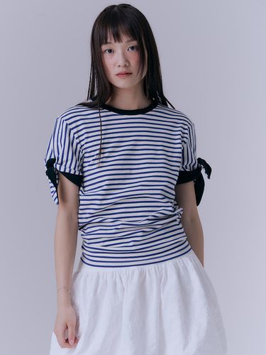 Stripe Knot T-Shirt (Cobalt Blue) - SILN - Modalova