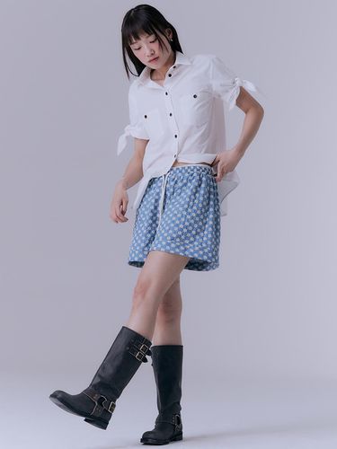 Layered Waist Gingham Check Shorts () - SILN - Modalova