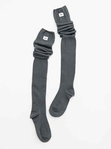 See Through Over Knee Socks_Charcoal - SILN - Modalova