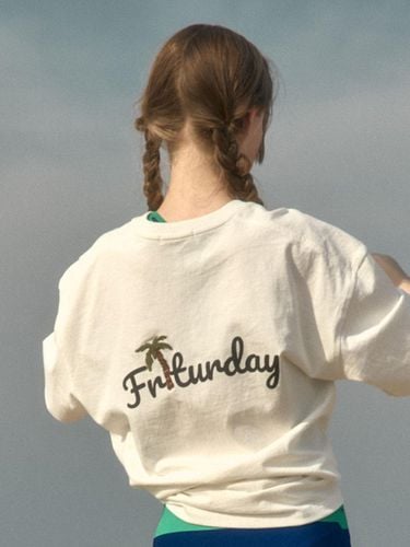 Palm Tree Needlework T-shirt - 2colors - FRITUR - Modalova