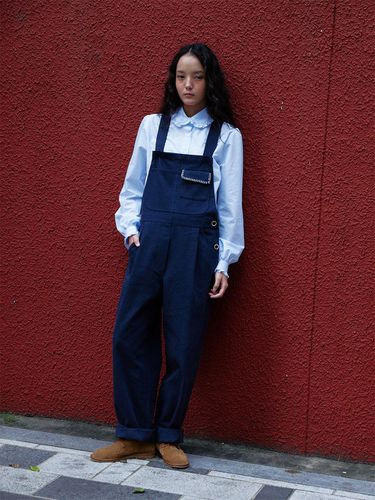 The Pocket Stitch Overalls - Navy - FRITUR - Modalova