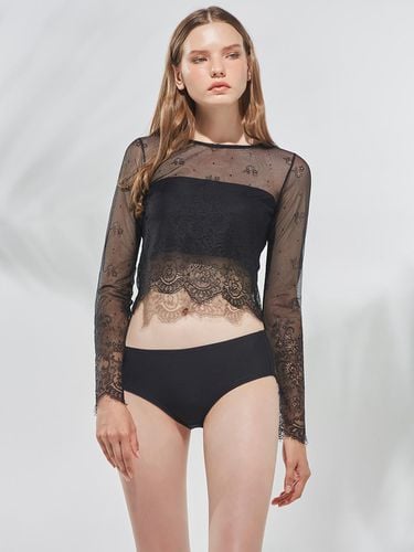 Lace Cropped Beach Cover-up - bohemianblue - Modalova