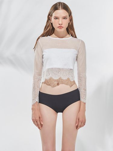 Lace Cropped Beach Cover-up - bohemianblue - Modalova