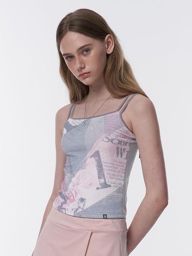 Print Double String Sleeveless Top - Pink - KIRSH - Modalova