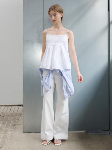 Marine Wide Cotton Pants (White) - KLEAN - Modalova