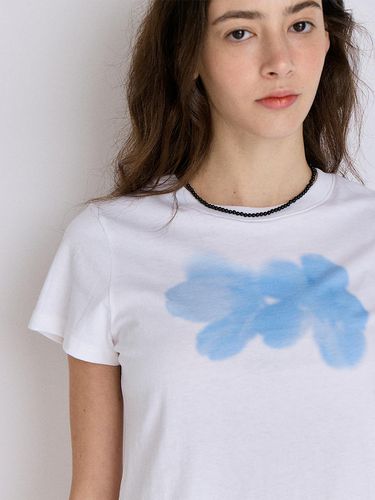 Flower Graphic T-shir - Blue - CELITAILS - Modalova