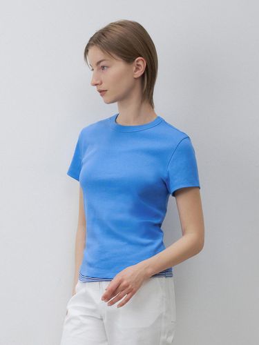 Plain Cotton T-Shirt (Blue) - KLEAN - Modalova