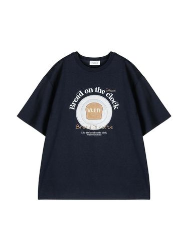 Bread Art Work Printing Boxy T-shirt - VLETI - Modalova