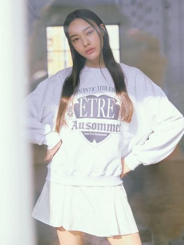 Romantic Logo Sweatshirt_White Melange - ETRE AU SOMMET - Modalova