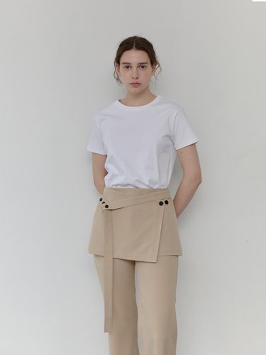 Layered Wrap Skirt_Beige - dankedir - Modalova