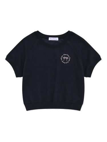 MF Jour Round Logo T-shirt_Navy - MOONFAIRY - Modalova