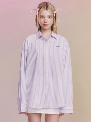 MF Fairy Loose Stripe Shirt_Pink - MOONFAIRY - Modalova