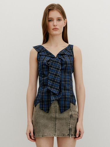 Check Ribbon Sleeveless Top - / - YUSE - Modalova