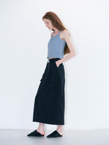 Cargo Belted Skirt_Black - answerisyes - Modalova