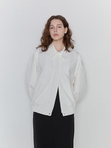 Spring Cotton Blouson_White - dankedir - Modalova