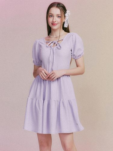 MF Blanc Ribbon Puff Dress_Lavender - MOONFAIRY - Modalova