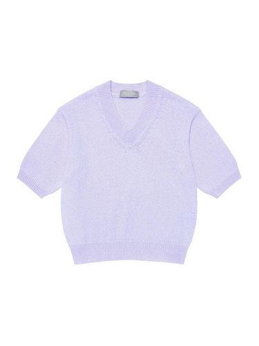 MF Summer V Neck Knit Top_Lavender - MOONFAIRY - Modalova