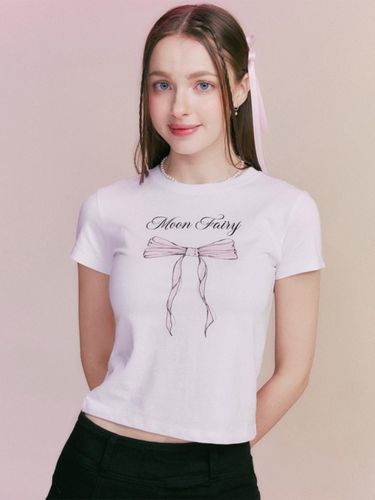 MF Beaute Ribbon T-shirt_White - MOONFAIRY - Modalova