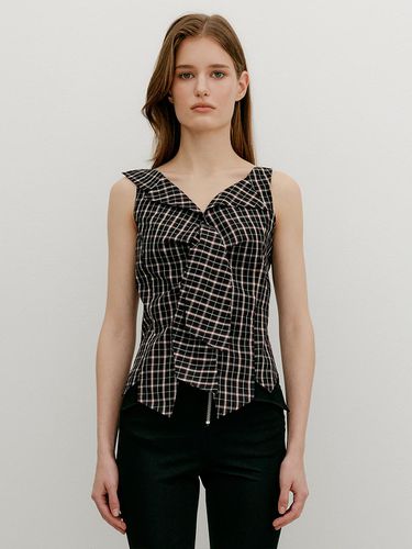 Check Ribbon Sleeveless Top - / - YUSE - Modalova