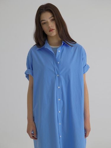 Loose Fit Shirt Dress_Blue - verbom - Modalova