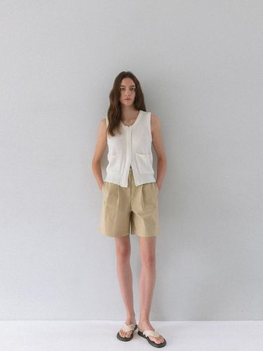 Cotton Half Pants_Beige - dankedir - Modalova