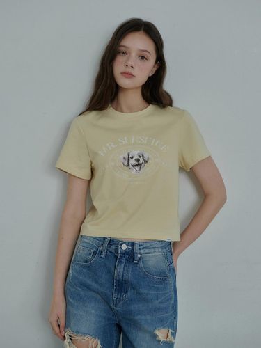 Sunshine Puppy Crop T-shirt - PANDORAFIT - Modalova