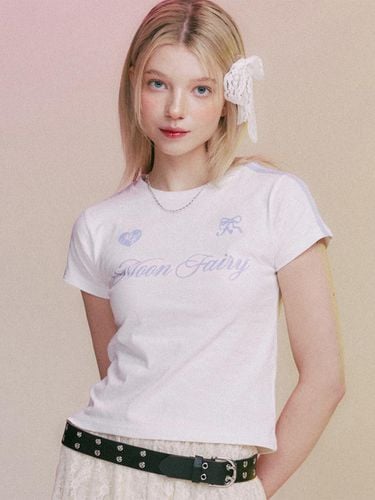 MF Fairy Line Crop T-shirt_White - MOONFAIRY - Modalova