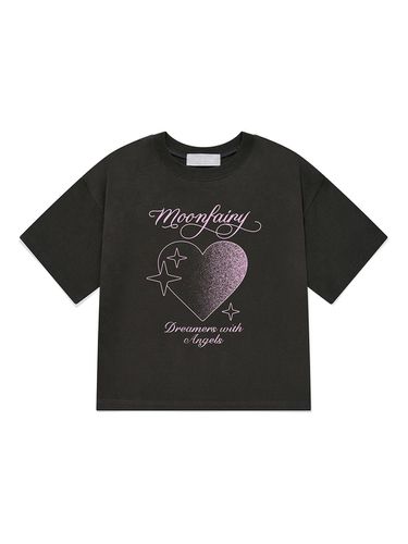 MF Big Heart T-shirt_Charcoal - MOONFAIRY - Modalova