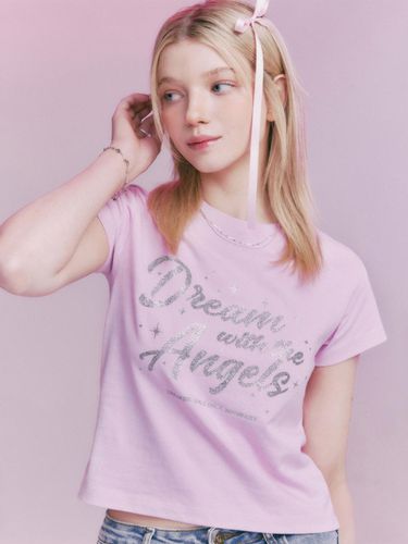 MF Dream With Angels T-shirt_Pink - MOONFAIRY - Modalova