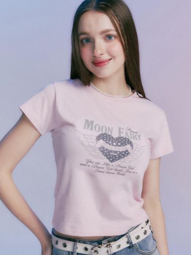 MF Angel Heart T-shirt_Pink - MOONFAIRY - Modalova