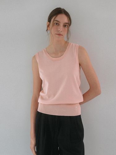 Summer Basic U Neck Sleeveless Top_Pink - dankedir - Modalova