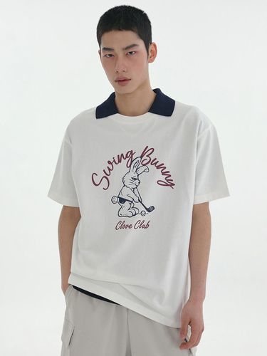 Swing Bunny T-Shirt_White - CLOVE - Modalova