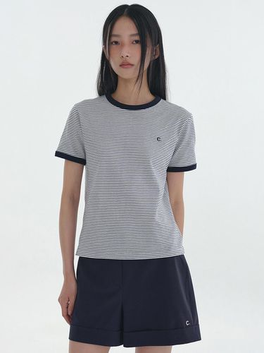 Stripe Ringer T-shirt_Navy - CLOVE - Modalova