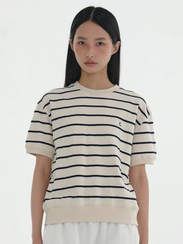 Stripe Sweat T-Shirt - CLOVE - Modalova