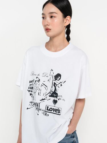 Silhouette graphic oversized short sleeve t-shirt - HIGHSCHOOLDISCO - Modalova