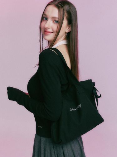 MF Shu Shu Ribbon Tote Bag_Black - MOONFAIRY - Modalova