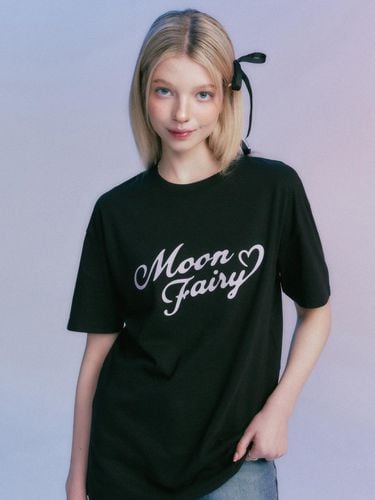 MF Basic Heart Logo T-shirt_Black - MOONFAIRY - Modalova