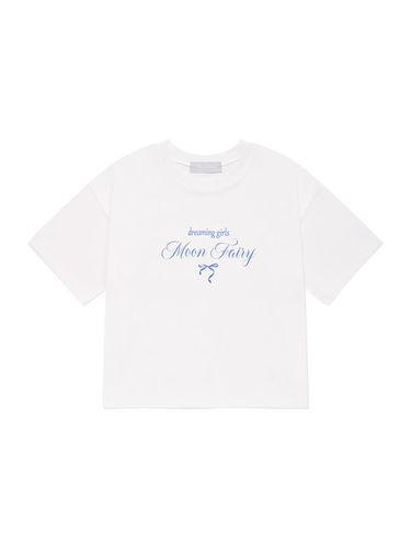 MF Blue Petit Ribbon T-shirt_White - MOONFAIRY - Modalova