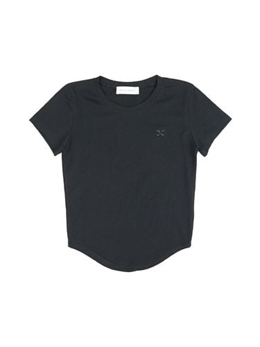 Basic U Neck Short Sleeve Top_Black - ETRE AU SOMMET - Modalova