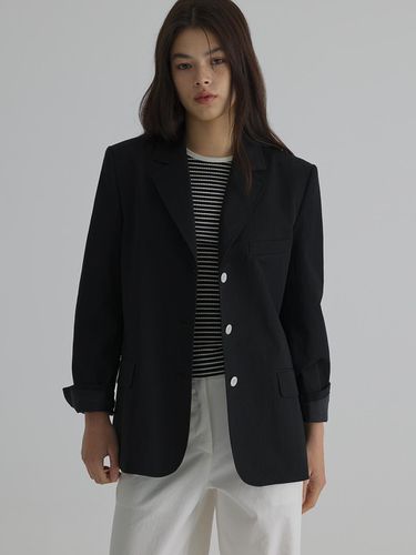 Single Button Jacket_Black - verbom - Modalova