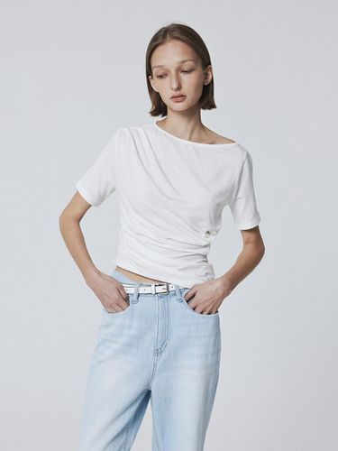 Slim Shirring Top (White) - JULIAPEPE - Modalova