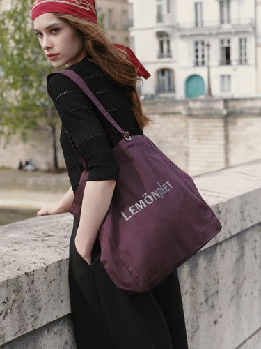 Lumi Glitter Logo Canvas Bag - Lemonplet - Modalova