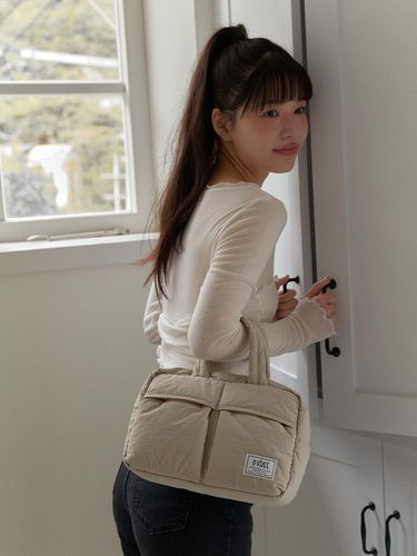 Betty Nylon Tote Bag _ Sand Beige - OVHEE - Modalova