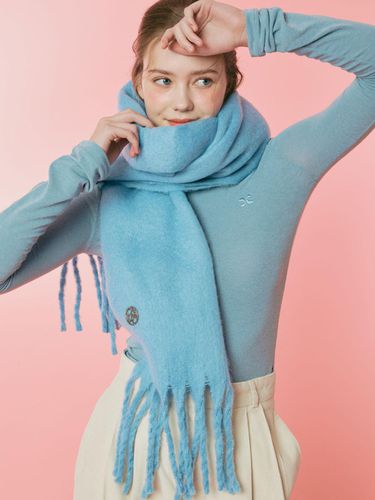 EAS Logo Fringe Scarf_Sky Blue - ETRE AU SOMMET - Modalova