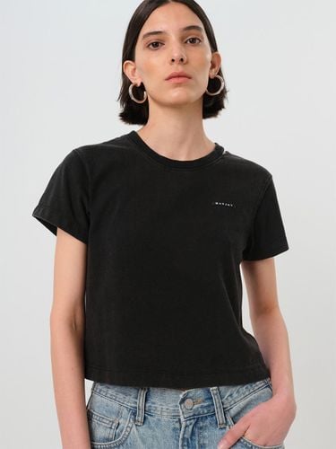 Cut Out Cropped T-shirt (2 Color) - MAGJAY - Modalova