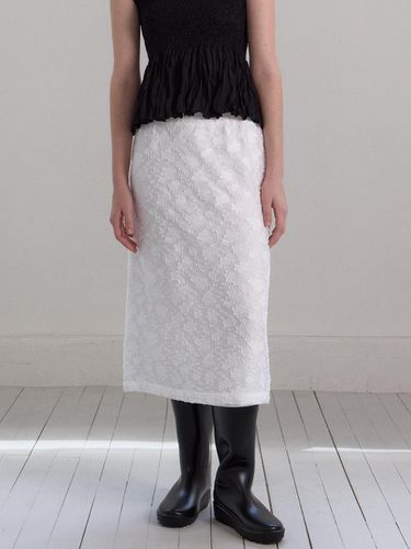 Flower Jacquard Skirt_White - OVEOF - Modalova