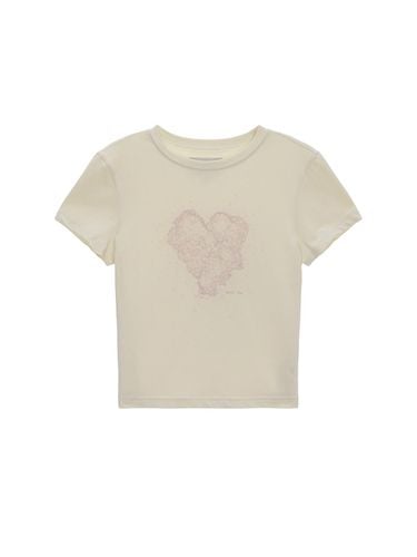 Heart Graphic Crop Top - Matin Kim - Modalova