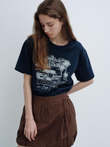 Desert Print Loose Fit Short Sleeve T-Shirt - a.t.corner - Modalova